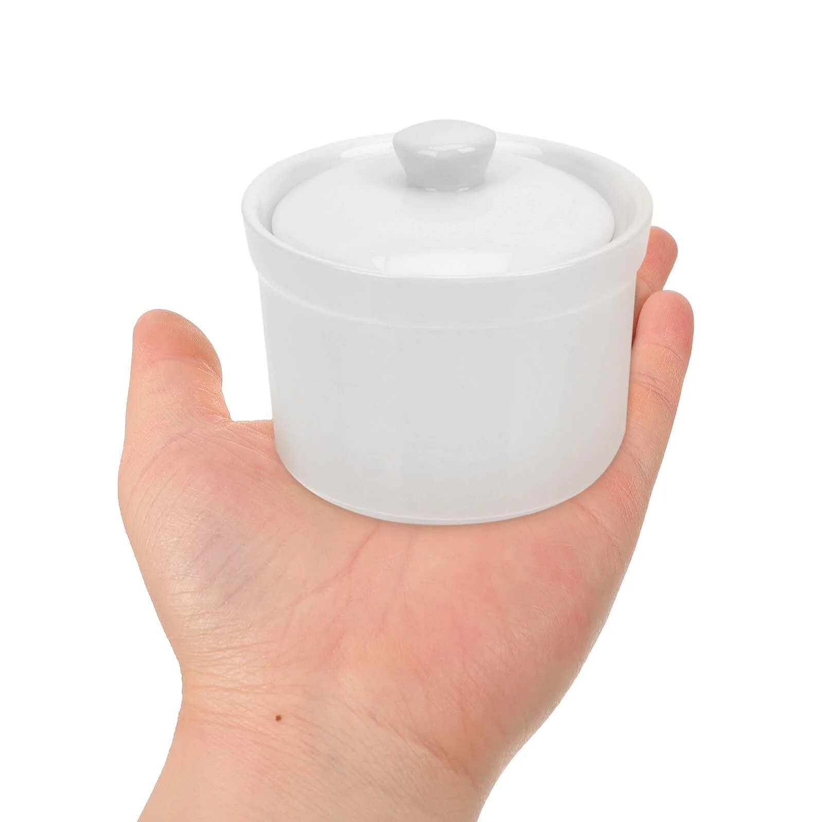 Набір горщиків DECHOUS Set of 2 Керамічні з кришкою Термостійкі Маленькі чаші Матові Легкі, фото №3