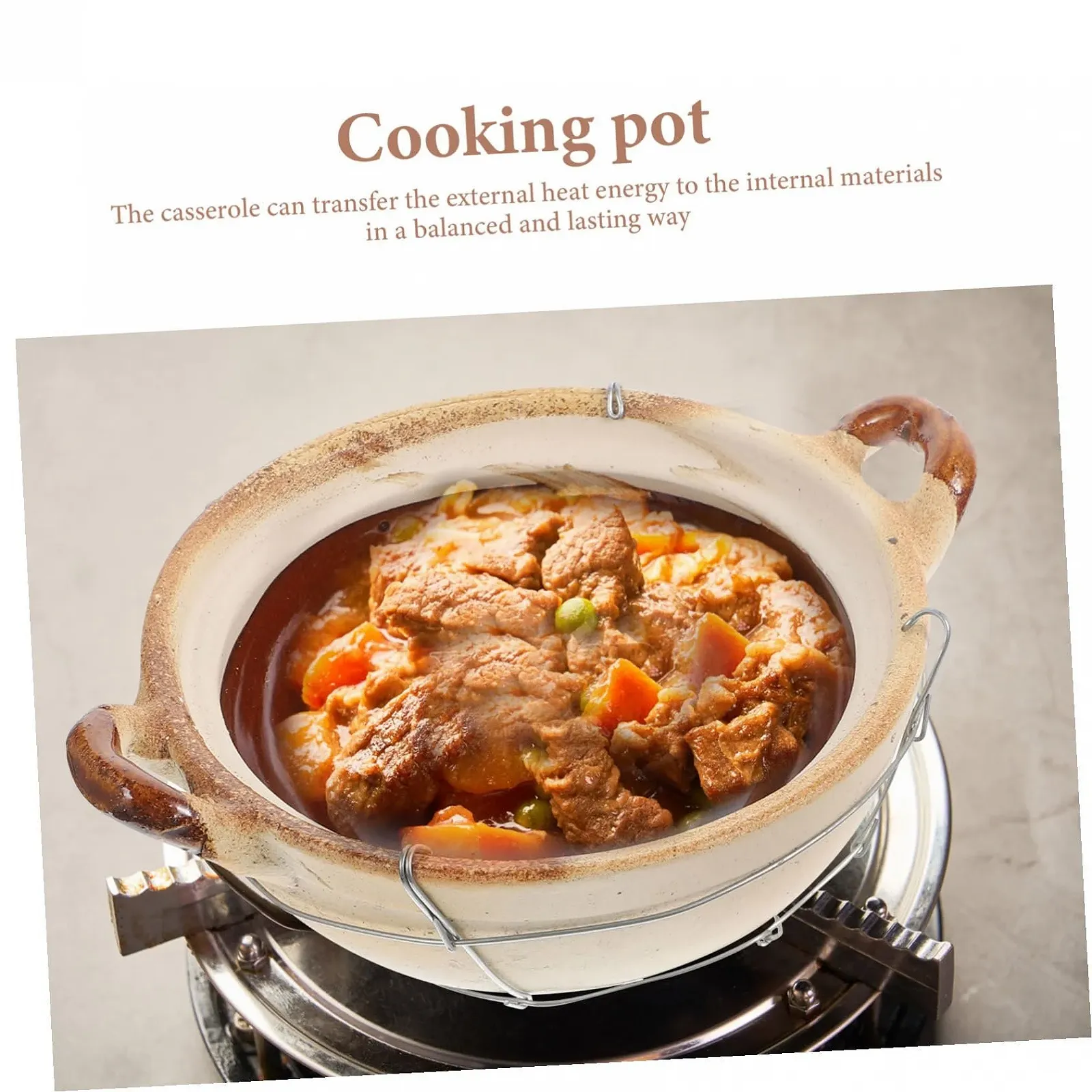 Горшок Toyvian глиняный 0,5 л с ручкой для плиты, фото №5