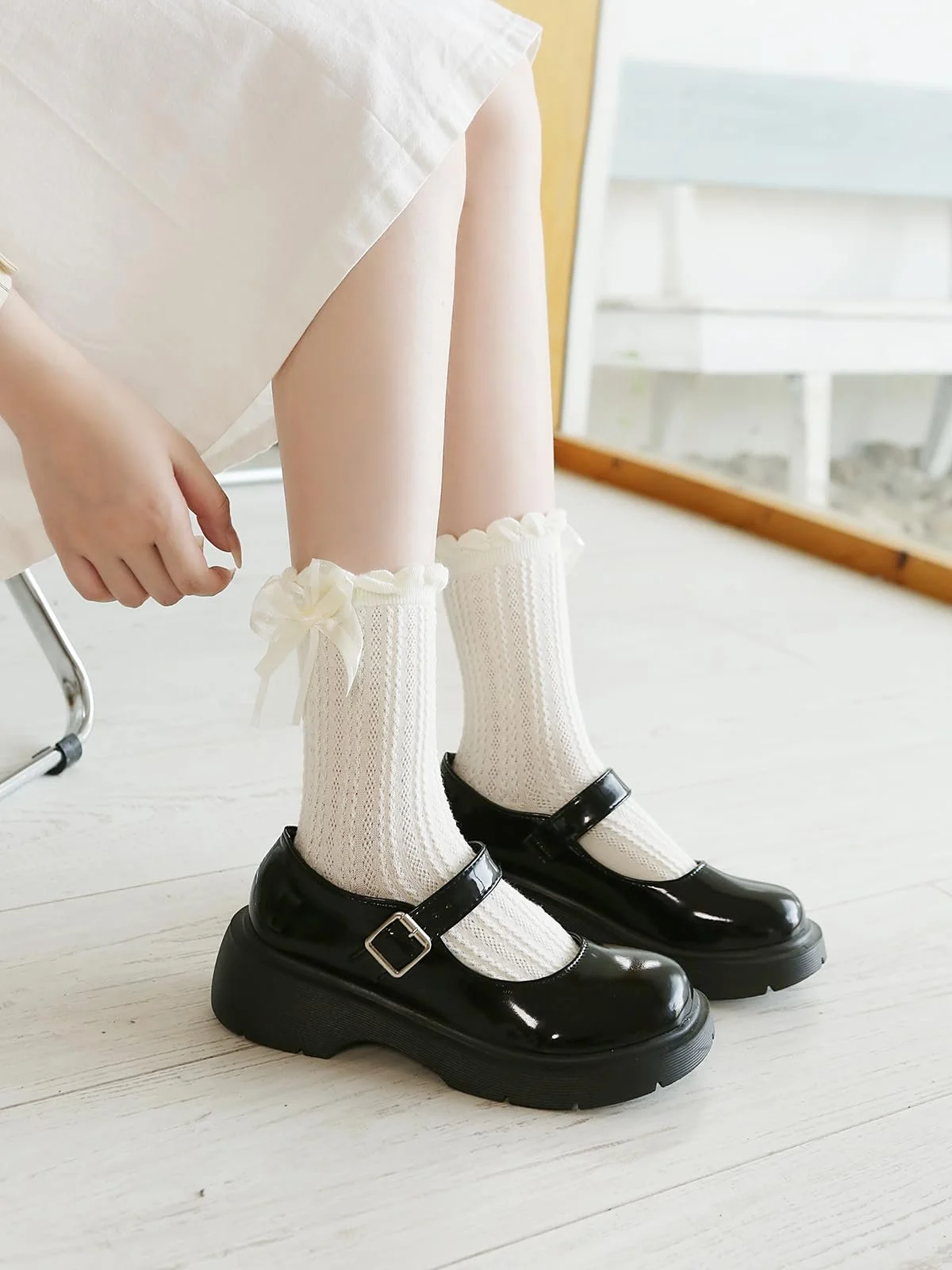 Шкарпетки Yawlsow з оборками, 3 пари, жіночі, фото №6