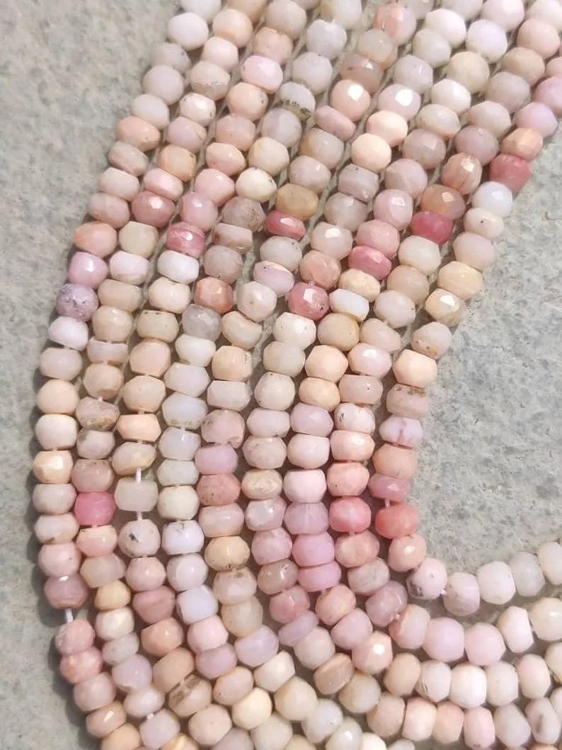 Бусины из натурального опала, граненые рондели, 4.5-5 мм, нить длиной 33 см, драгоценные камни для ожерелья и браслета, фото №1