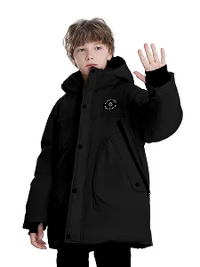 Зимова куртка з капюшоном для хлопчиків Sunny Sprout, утеплена пуховик з вітрозахисними рукавами та флісовою підкладкою - Фото 1