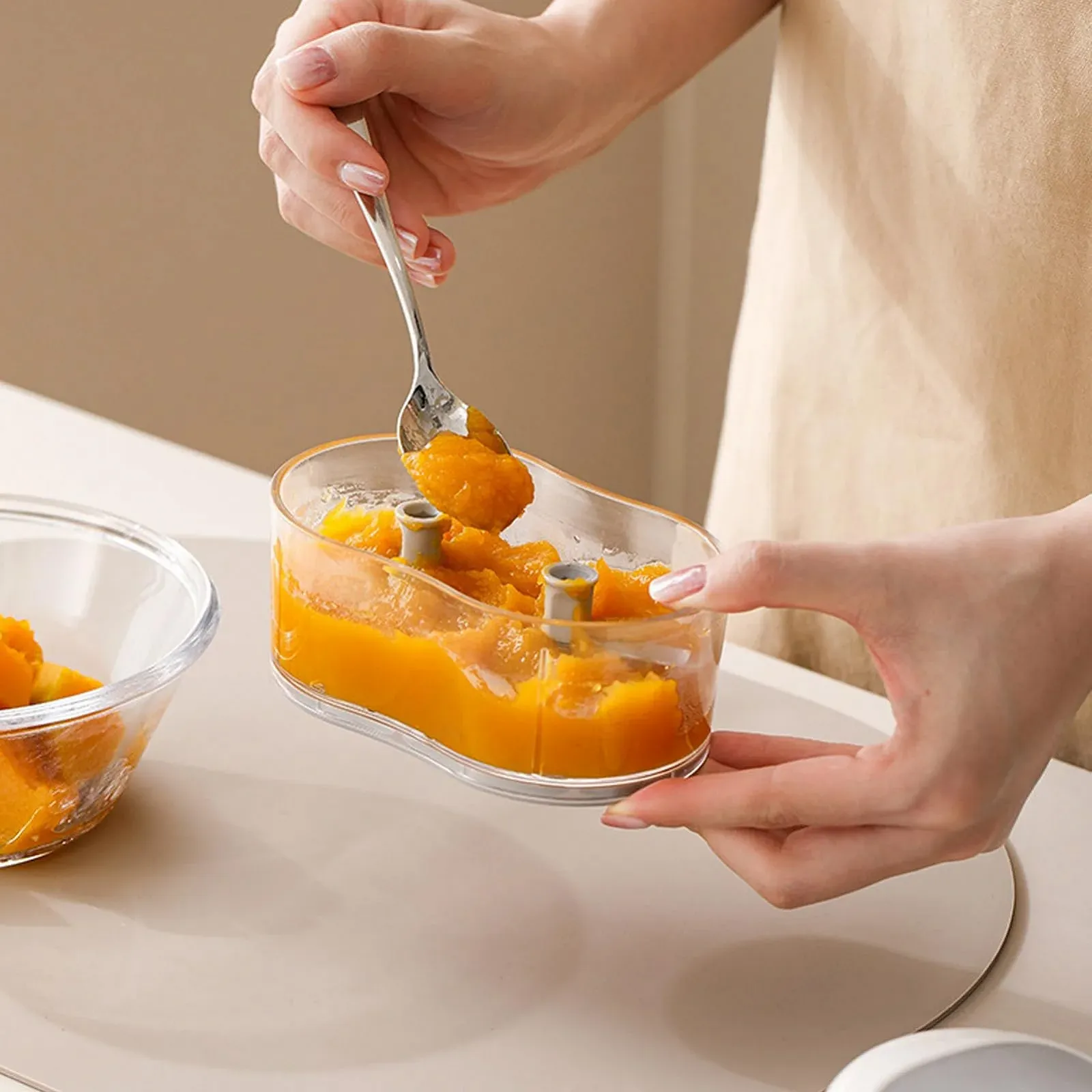 Подрібнювач Omabeta ручний для часнику з 4 лезами, фото №5