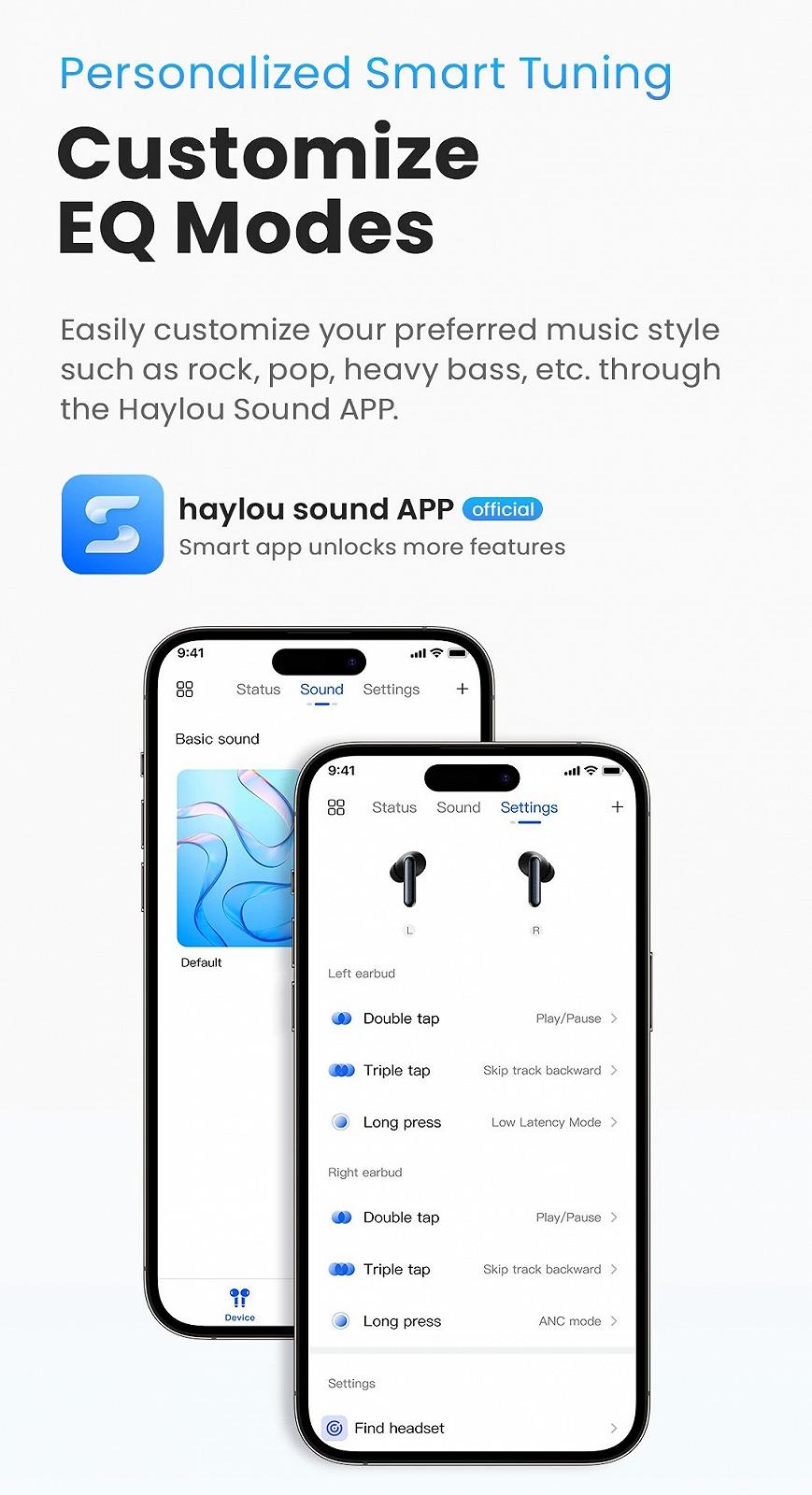 Наушники HAYLOU Mori Pro Black Hi-Res LDAC Adaptive Hybrid ANC, фото №14
