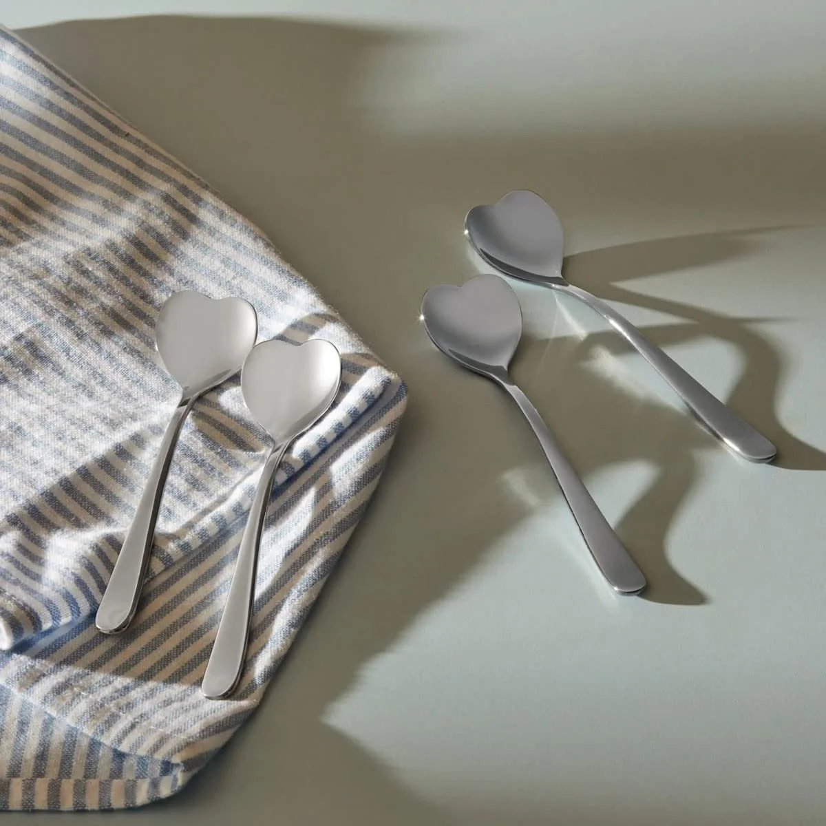 Чайна ложка Alessi Heart Серцеподібна нержавіюча сталь Набір з 4 штук, фото №2