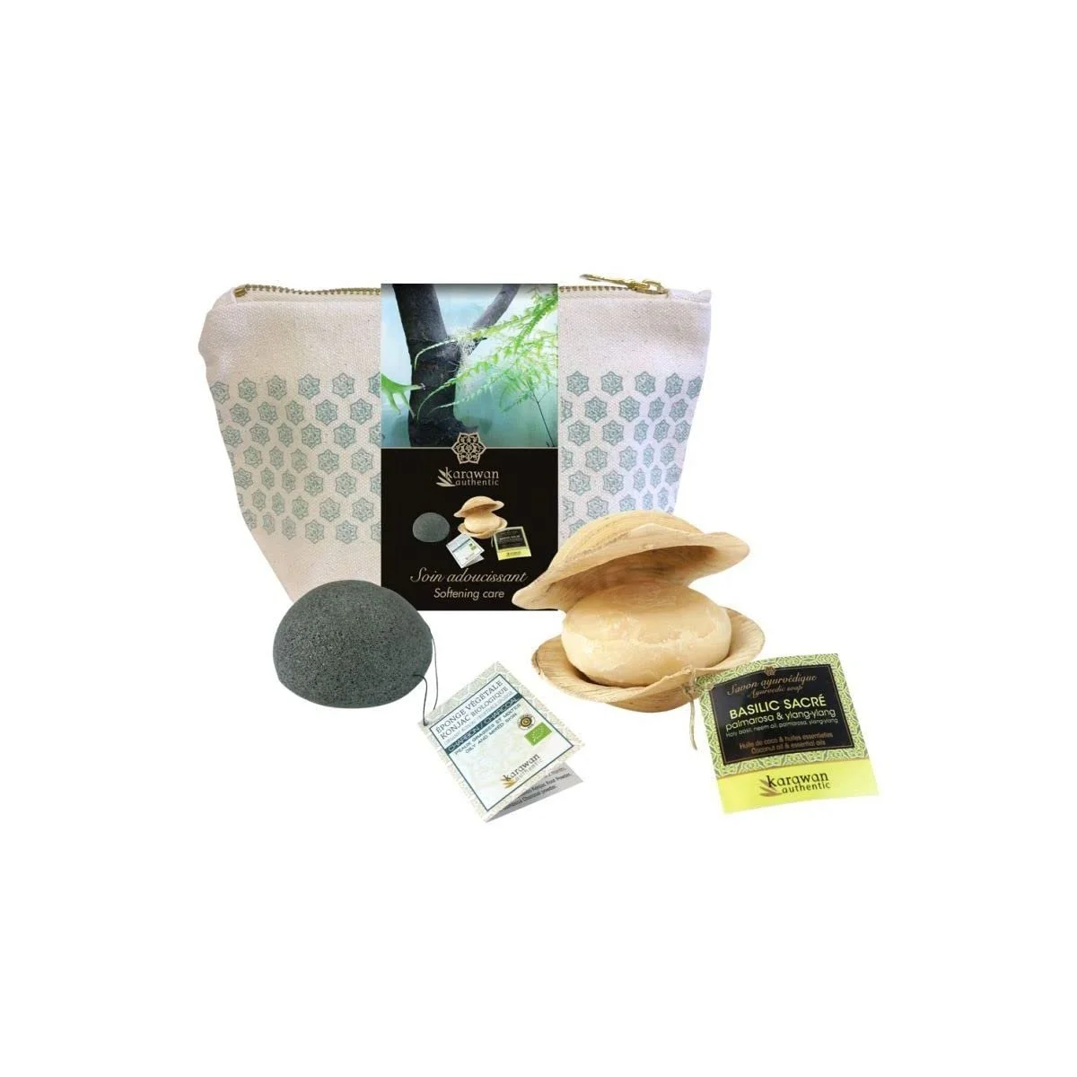 Набір Konjac Wellness - Розслабляючий догляд з Базиліком Святим та Бамбуковим Вугіллям, фото №1 Набір Konjac Wellness - Розслабляючий догляд з Базиліком Святим та Бамбуковим Вугіллям, фото №1