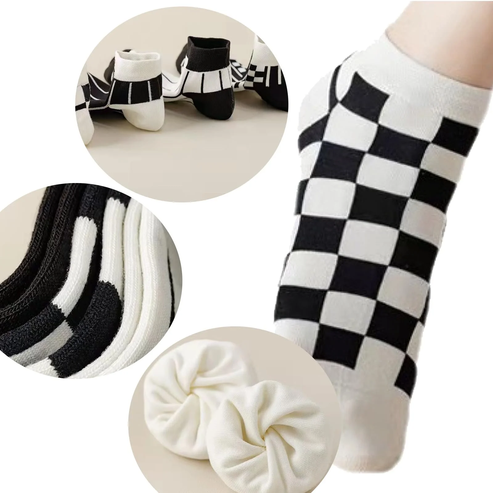 Женские носки Тип Спортивные носки 39-42 полосатые и клетчатые - 10 пар, фото №5 Женские носки Тип Спортивные носки 39-42 полосатые и клетчатые - 10 пар, фото №5