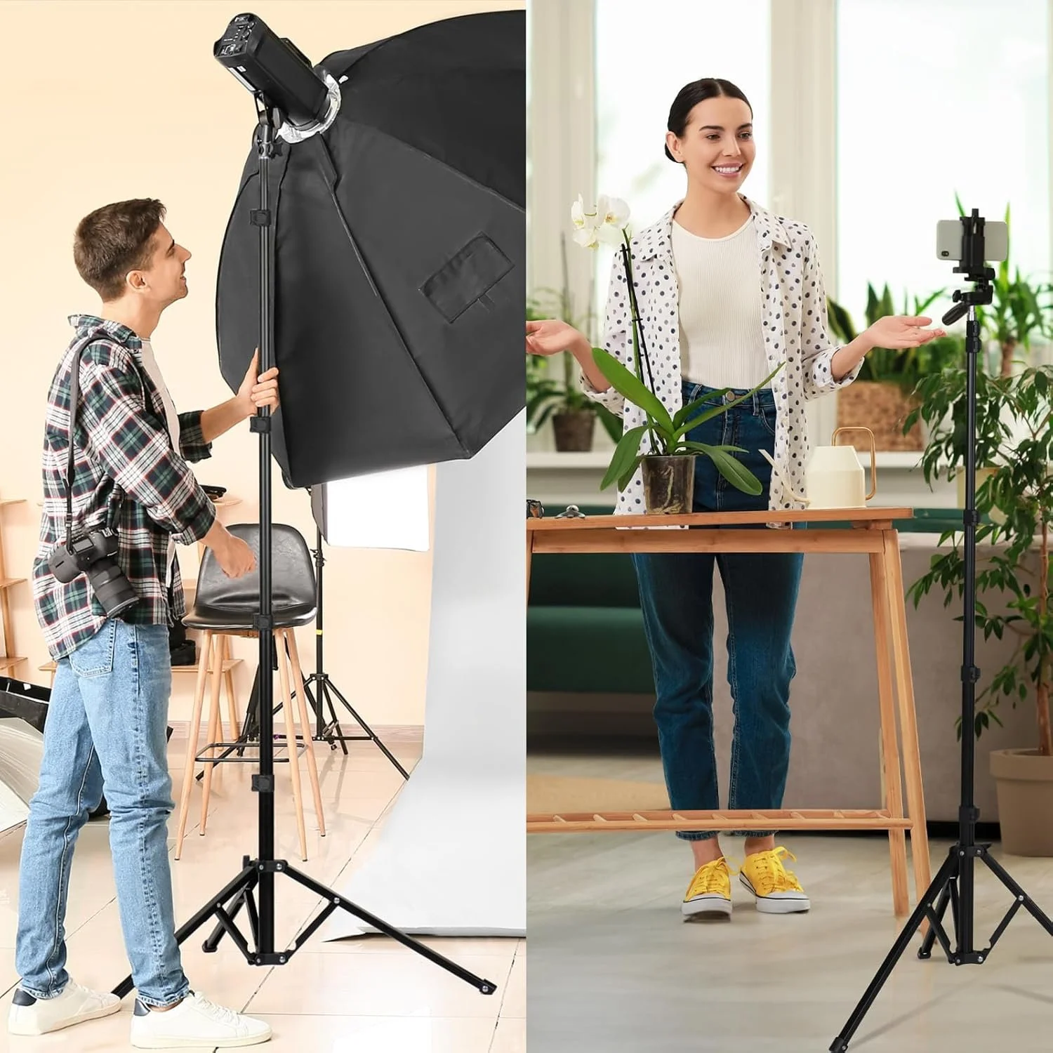 Штатив для студійного освітлення TARION FLS-20 Чорний, фото №6 Штатив для студійного освітлення TARION FLS-20 Чорний, фото №6