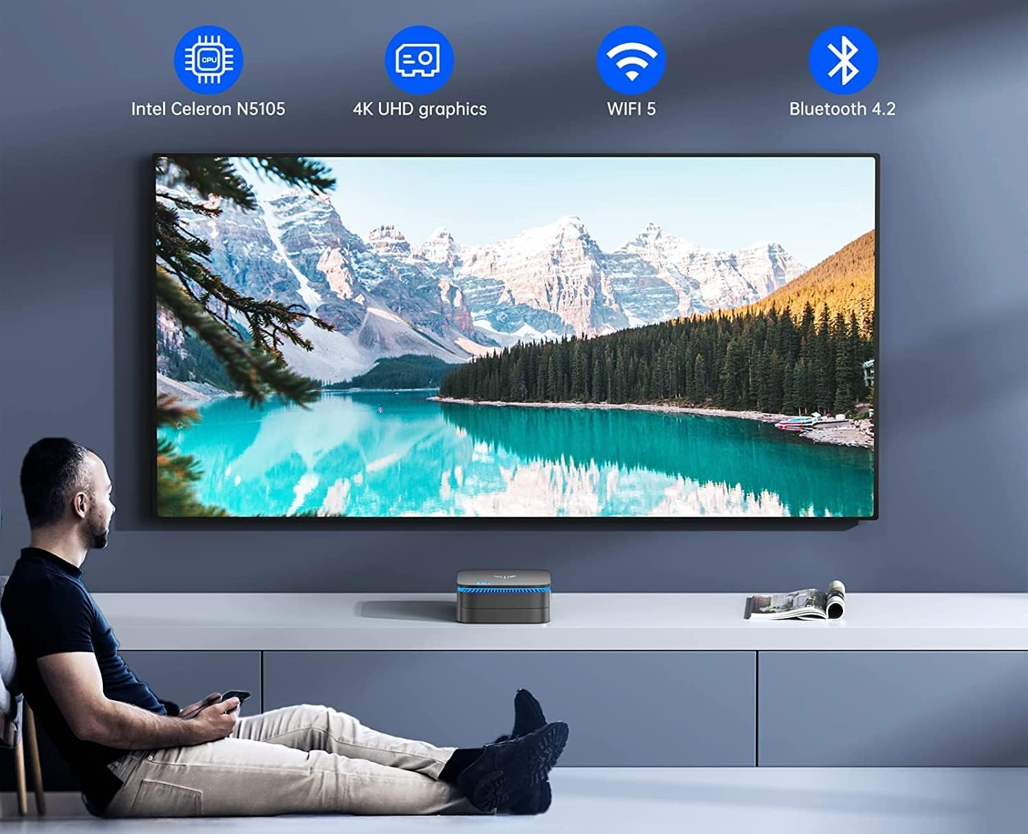 Мини ПК ACEMAGICIAN AK1 PRO / Intel Celeron N5105 / RAM 16GB / SSD 512GB / 2 x HDMI / LAN / Wi-Fi 5 / Bluetooth 4.2 / Windows 11 / Черный, фото №5