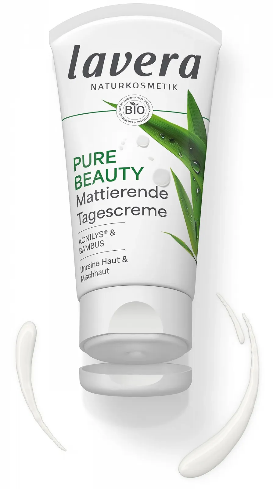 Матуючий денний крем lavera Pure Beauty з Acnilys та бамбуком 50 мл, фото №2