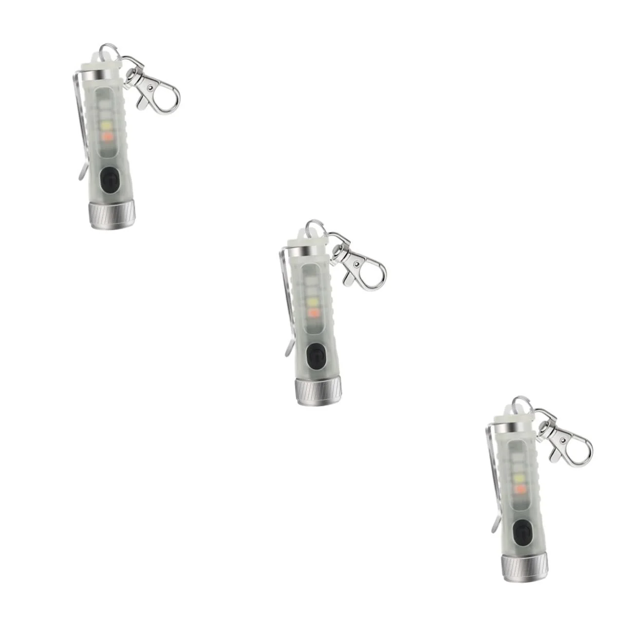 Брелок-фонарик INOOMP, набор 3 шт, Микро фонарик, Мини фонарик, LED фонарик, Портативный брелок-фонарик, Кольцо для ключей, Зарядный, фото №1