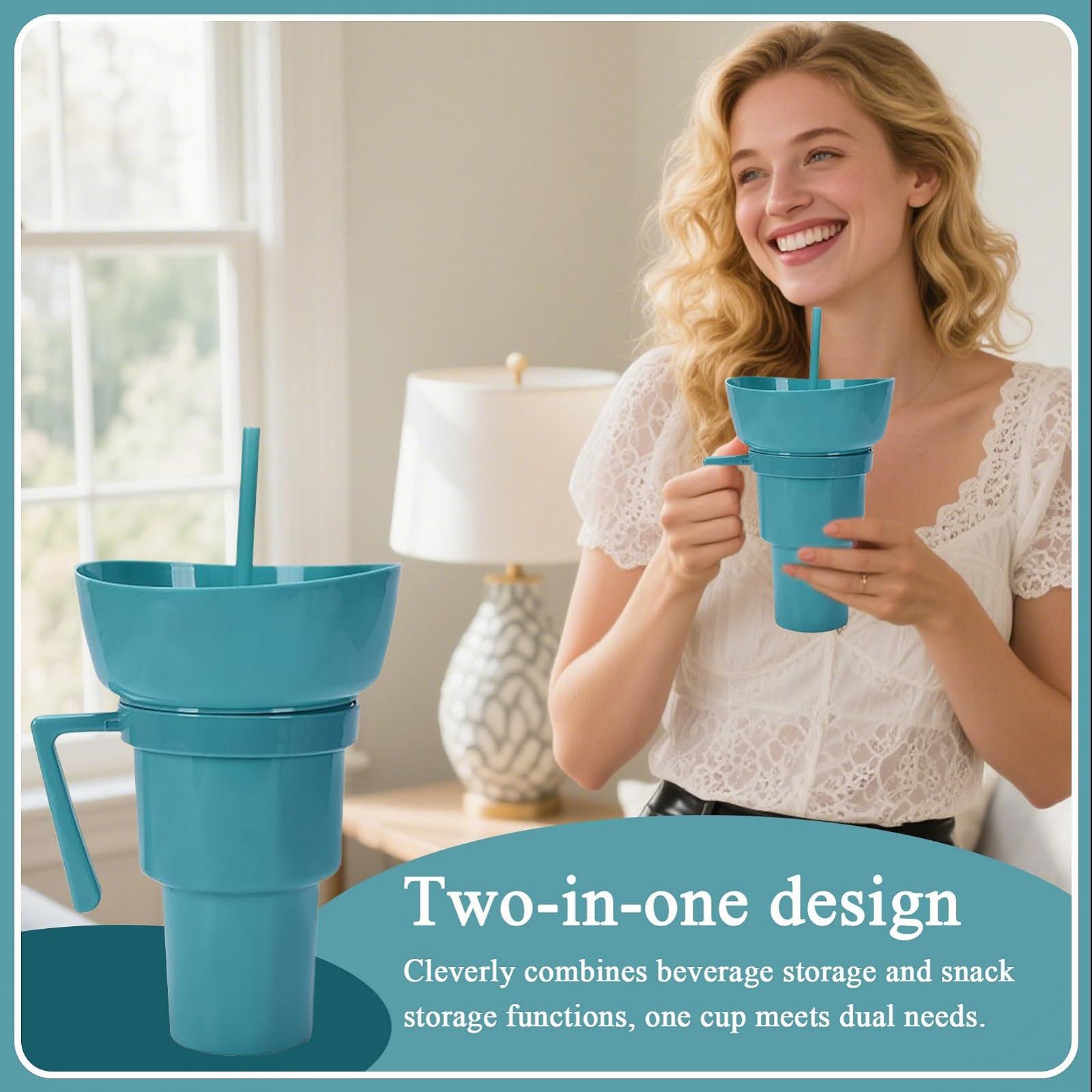 Кухоль для напоїв та снеків, чашка з відсіком для снеків зверху, непроливайка, фото №8 Кухоль для напоїв та снеків, чашка з відсіком для снеків зверху, непроливайка, фото №8