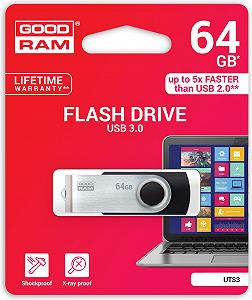 USB флеш-накопитель Goodram Twister 64GB Black UTS3-0640K0R11 synthetic.ua - Фото 1