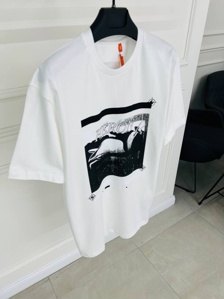 Футболка Heron Preston с брендовым принтом белого цвета f577, фото №2