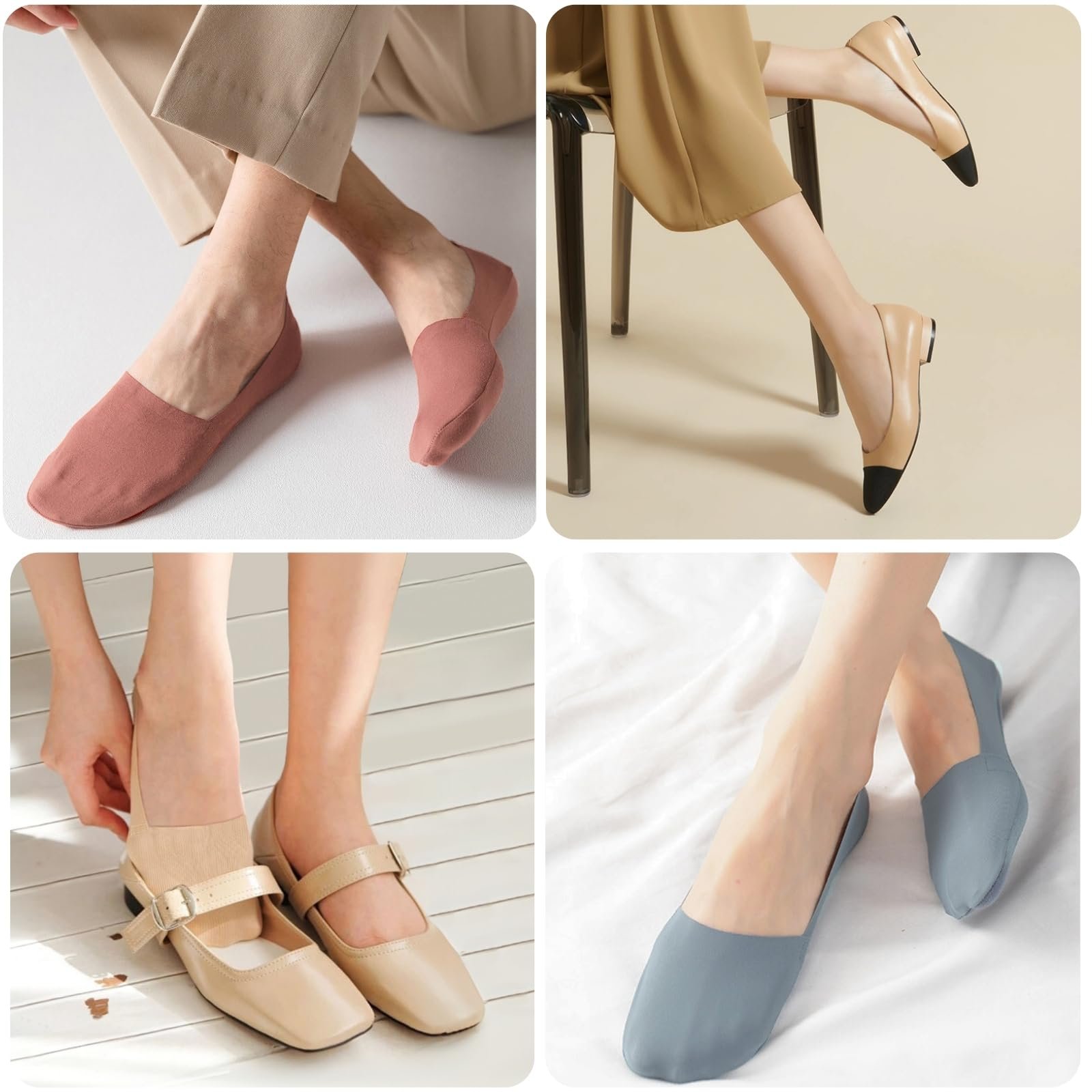 Носки KEYRI, 9 пар, женские, невидимые, для кроссовок, без следа, противоскользящие носки с силиконовой подушечкой, короткие полуноски, фото №7