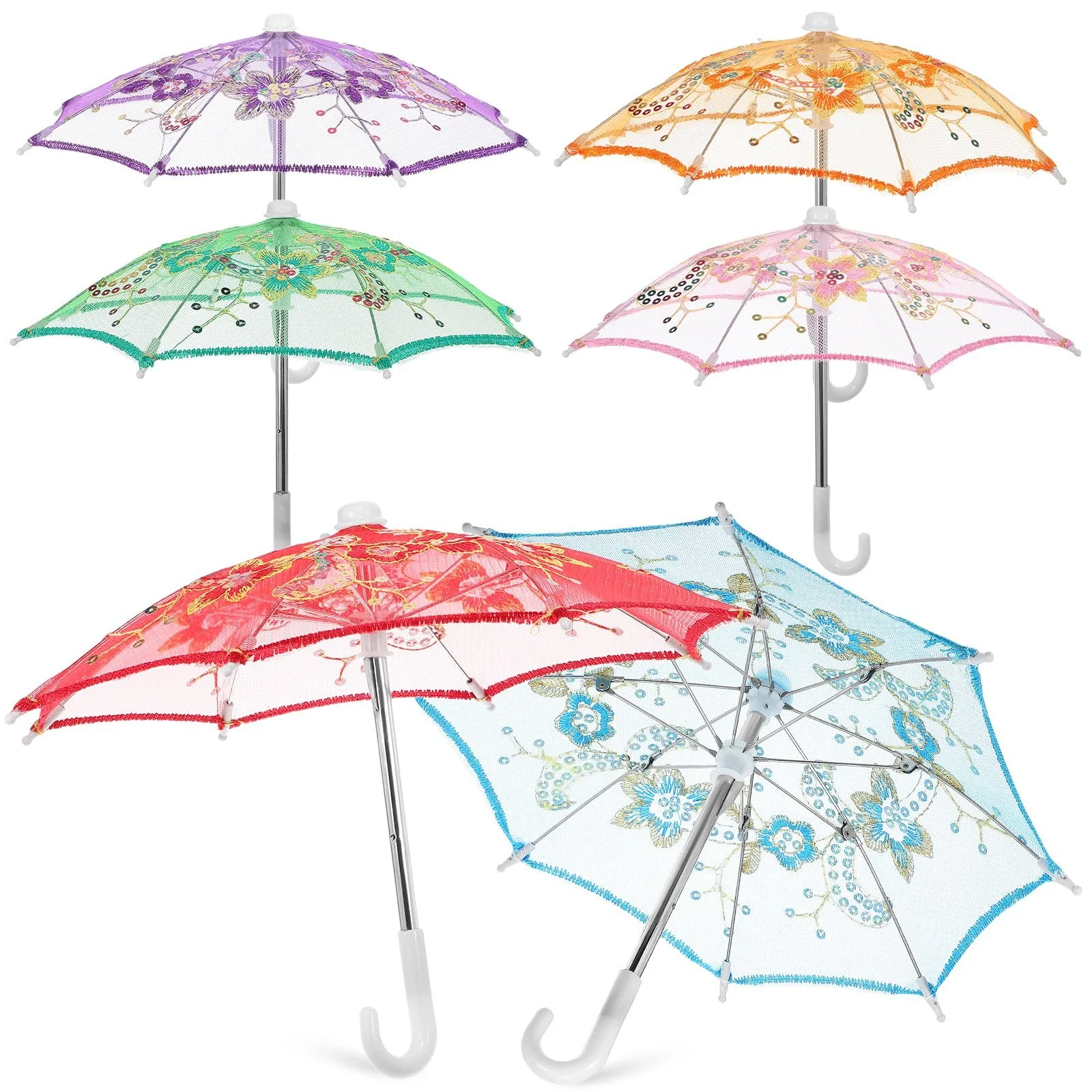 Зонтик Toyandona Bride Bridal Mini Umbrellas Pack of 6 Lace для детей, фото №1