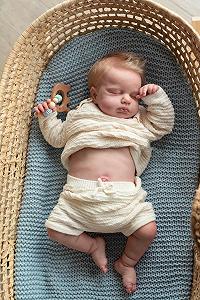 Лялька Zero pam Reborn Baby Girl 50 см Reborn Baby Full Silicone Lifelike Baby Doll Loulou з водонепроникною блондинистою перукою з 3 років - Фото 1