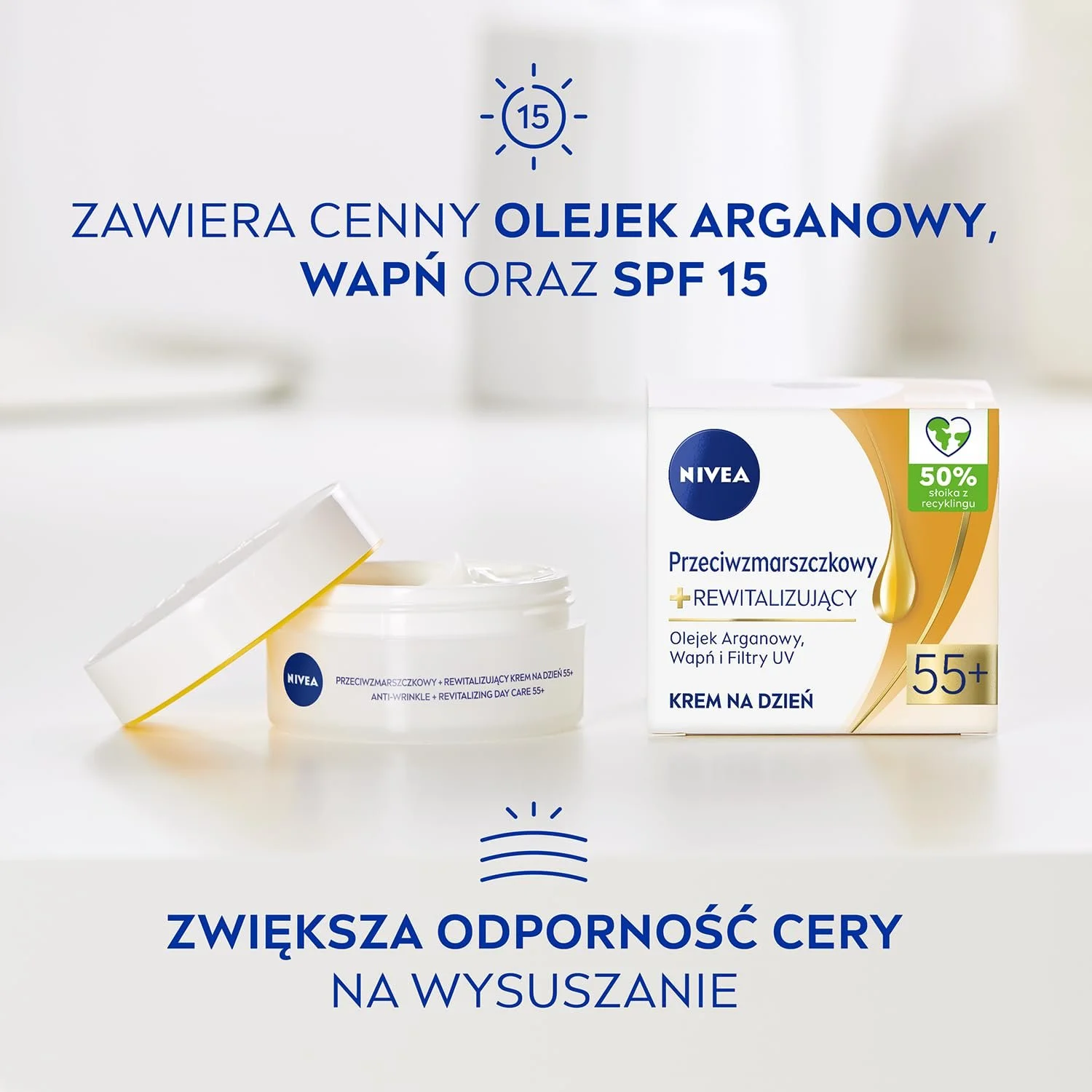 Денний крем NIVEA Anti-Wrinkle + Revitalising 55+, SPF 15, 50 мл, фото №6