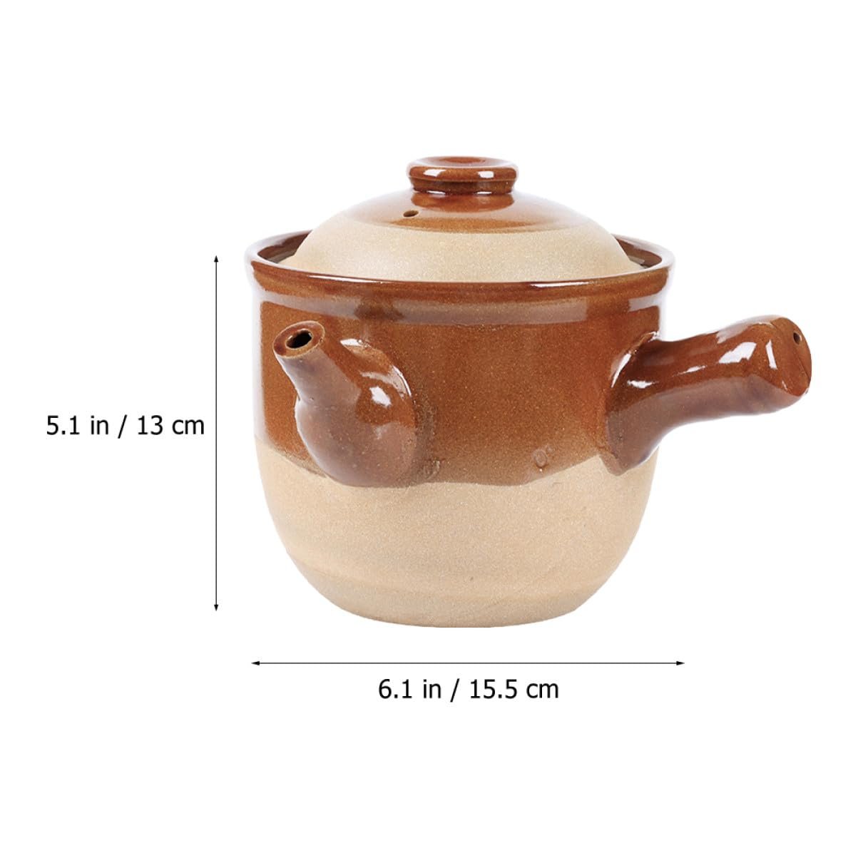 Ківш Toyvian керамічний для ліків традиційний китайська ручної роботи термостійкий для газових плит, фото №3 Ківш Toyvian керамічний для ліків традиційний китайська ручної роботи термостійкий для газових плит, фото №3