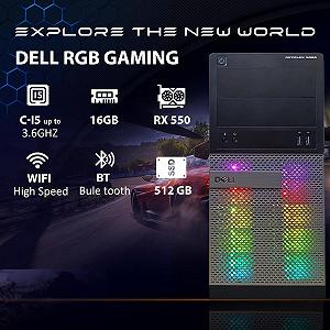 Комп’ютер Dell Gaming PC / Intel Core i5-4570 / RAM 16GB / SSD 512GB / AMD Radeon RX 550 / 1 x HDMI / LAN / Wi-Fi 5 / Bluetooth 5/ Windows 11 / Чорний synthetic.ua - Фото 1
