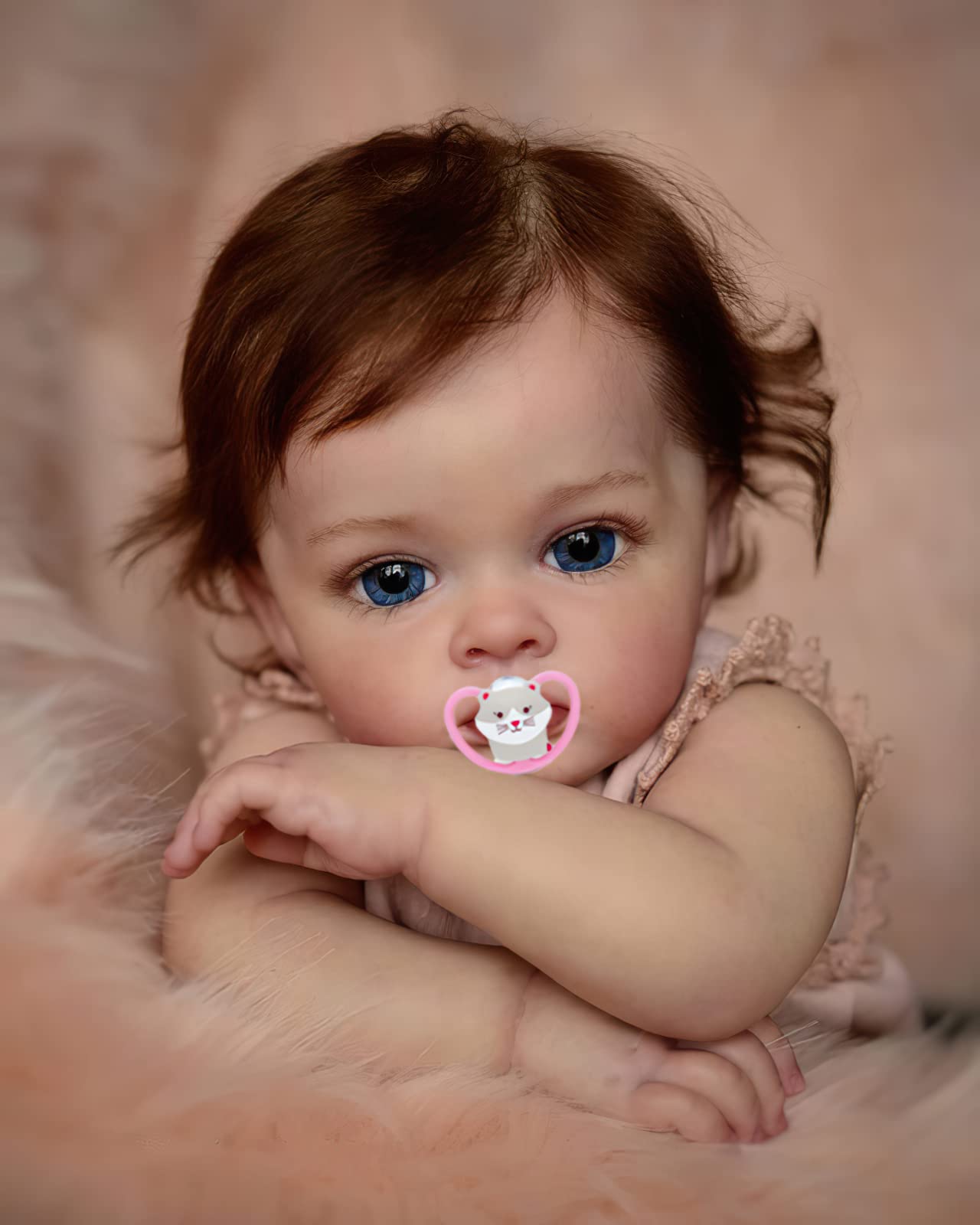 Кукла MineeQu 60 см Lifelike Giant Baby Size Silicone Vinyl Reborn Baby мягкое тело для девочек, фото №5