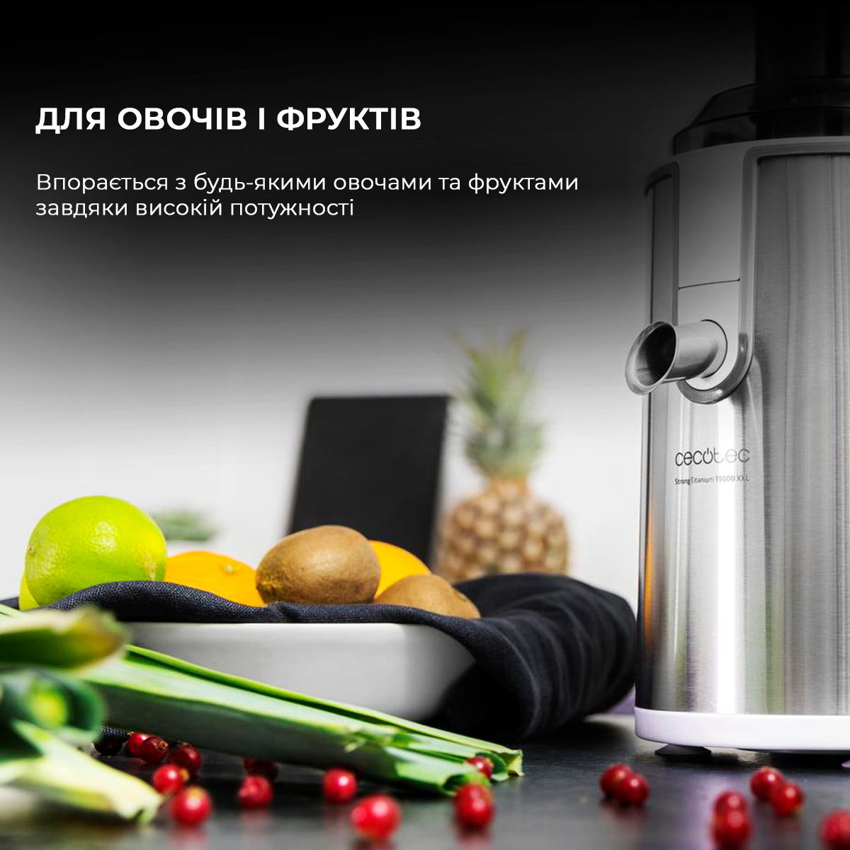 Соковижималка CECOTEC Strong Titanium 19000 XXL, фото №7