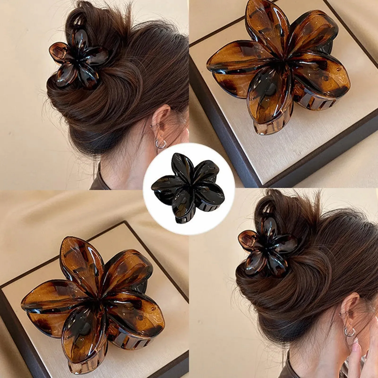 Краб для волосся Квітка Ретро Стиль 6шт, фото №5 Краб для волосся Квітка Ретро Стиль 6шт, фото №5