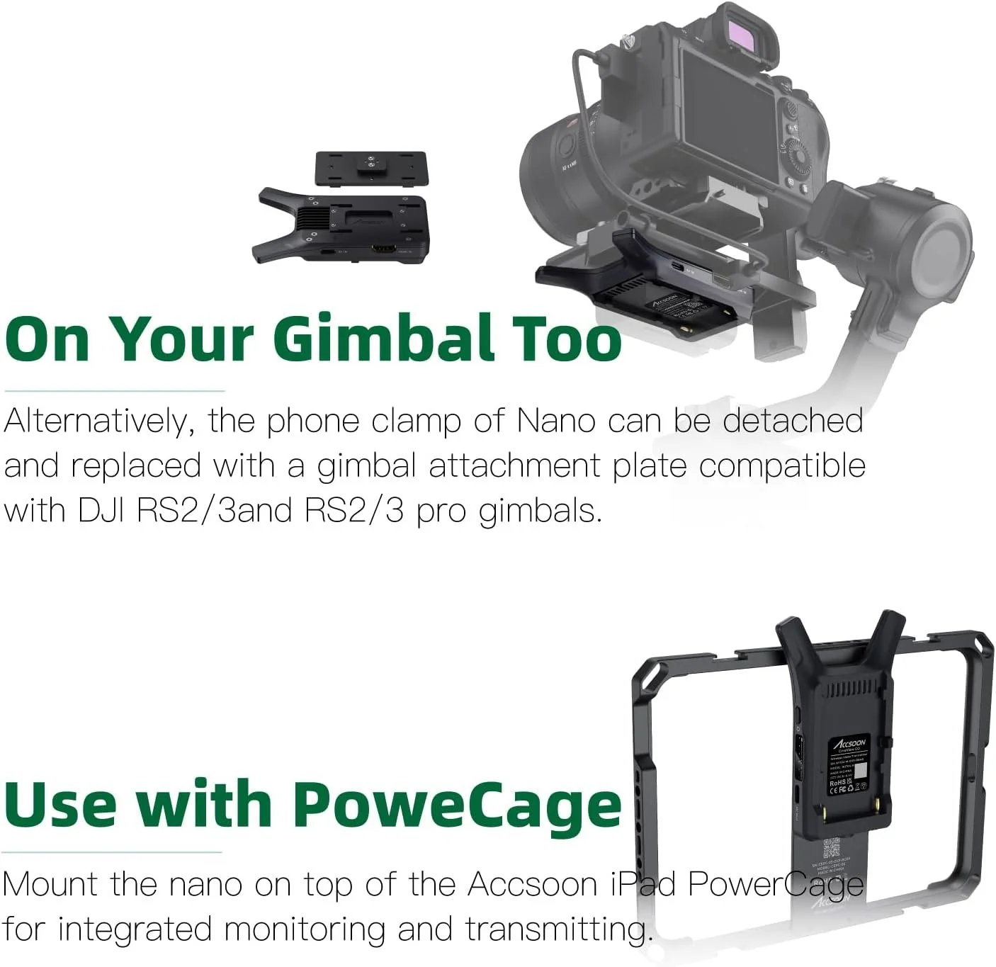 Бездротова система передачі відео Accsoon CineView Nano (WIT04-M) Black, фото №3