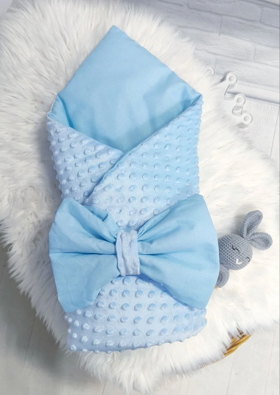 Набір на виписку демісезон, утеплювач виймається Плюш блакитний, фото №3