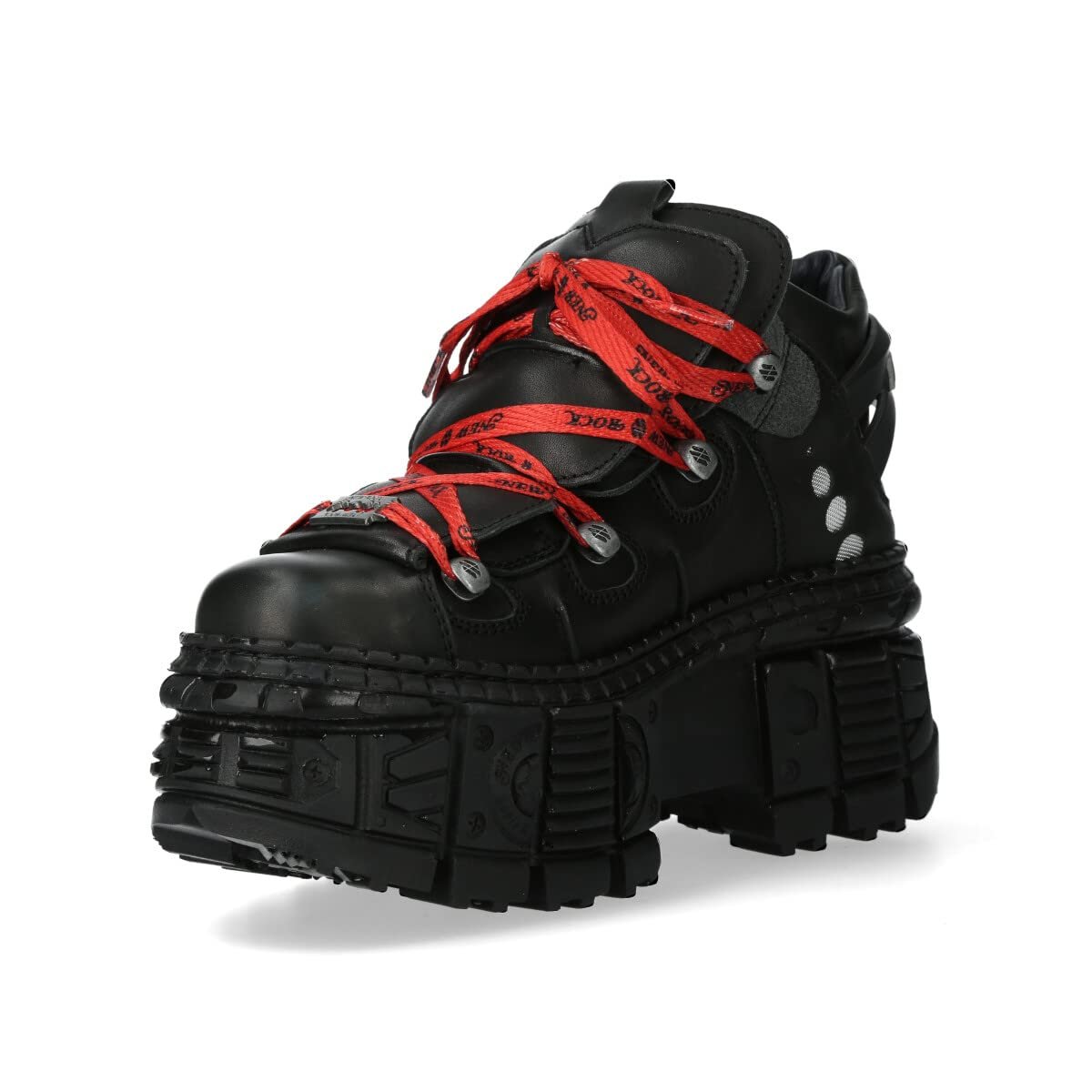 Черевики New Rock M.WALL106-C9 Унісекс Червоні Шнурки Чорні Шкіряні Унісекс, фото №6 Черевики New Rock M.WALL106-C9 Унісекс Червоні Шнурки Чорні Шкіряні Унісекс, фото №6