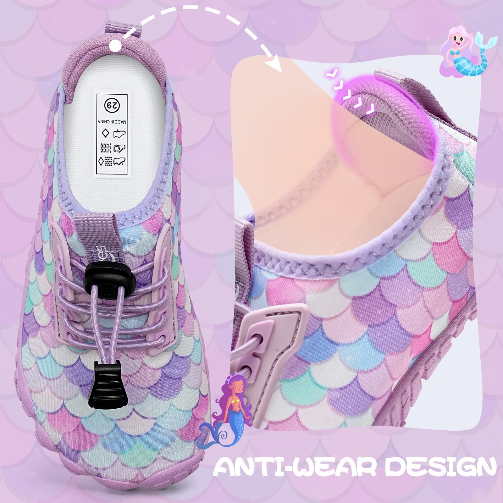 Босоножки WateLves Детские босоножки для плавания, и девочек, быстросохнущие, нескользящие, фото №6