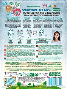 Тканевая маска для лица 7th Heaven Snowman с кокосом и бетаином - для питания и осветления кожи - Limited Edition synthetic.ua - Фото 1