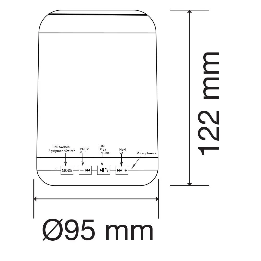 Настільна лампа V-TAC LED з сенсорним датчиком, регулюванням яскравості та Bluetooth-колонкою, фото №3