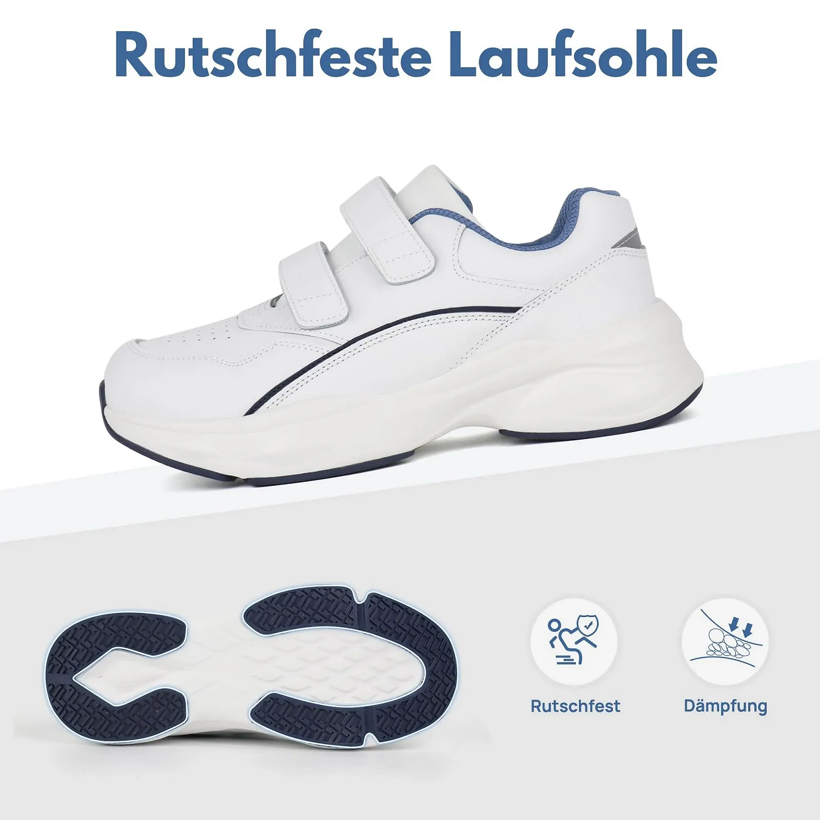 Кросівки Ortho+rest жіночі діабетичні з натуральної шкіри для ходьби з широким носком, фото №5