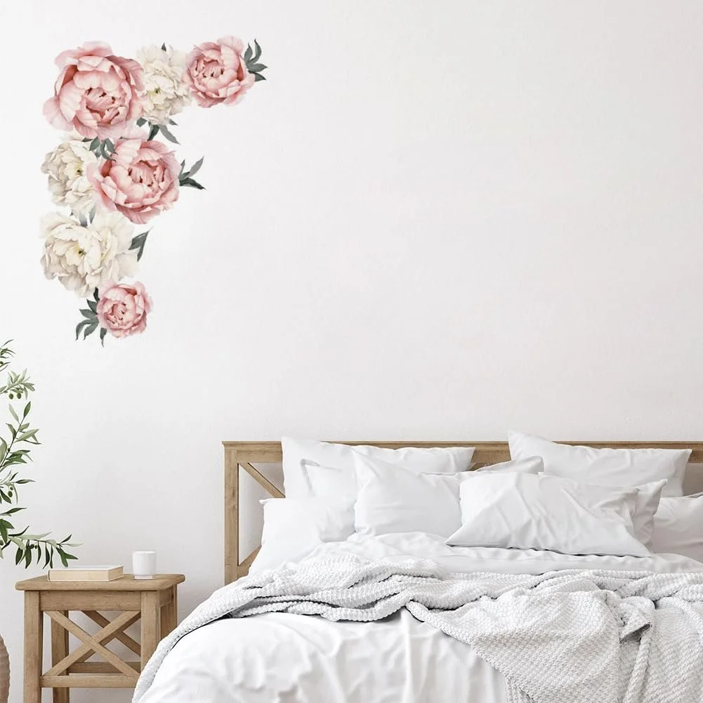 Наклейка на стіну Півонії Водонепроникна Квіти, фото №2