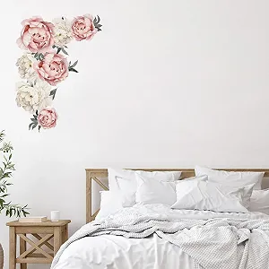 Наклейка на стіну Півонії Водонепроникна Квіти synthetic.ua - Фото 1