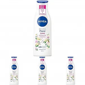 Лосьйон для тіла NIVEA Floral Love Limited Edition Зволожуючий крем для тіла з східним квітковим ароматом 250 мл (4 шт в упаковці) - Фото 1