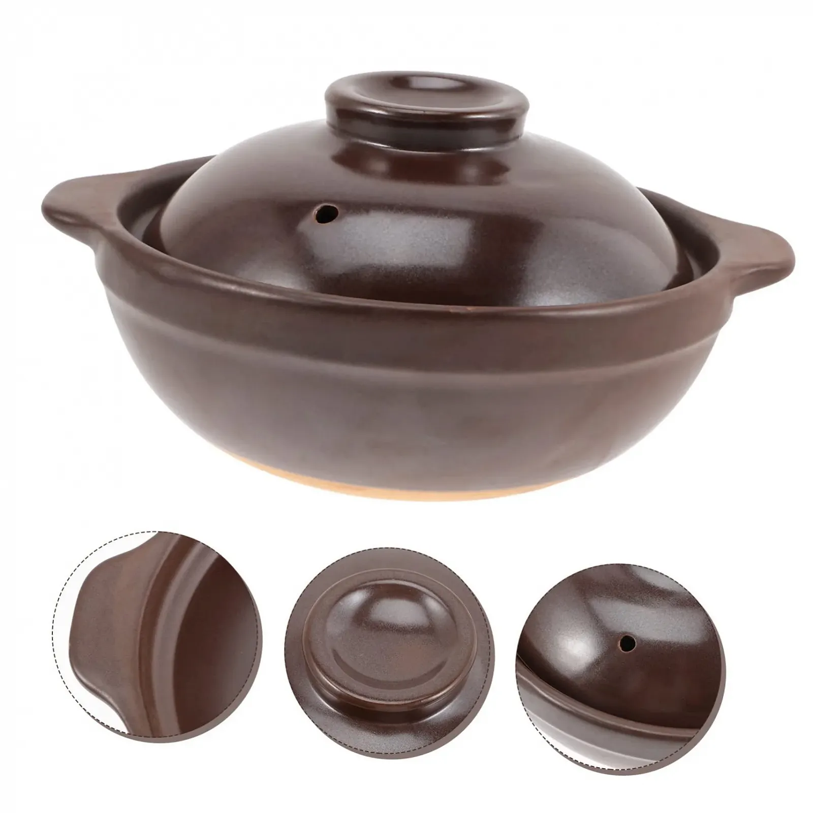 Горшок керамический Garneck с крышкой термостойкий, фото №9