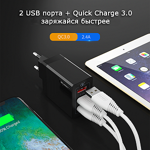 Зарядное устройство Quick Charge 3.0 FPU 30Вт synthetic.ua - Фото 1