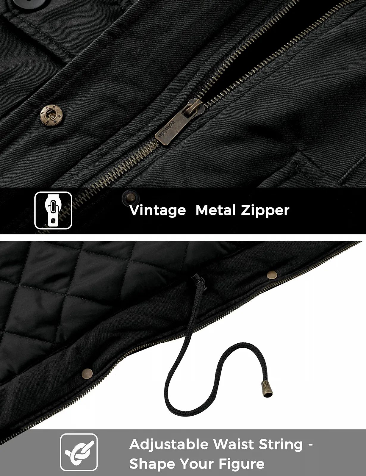 Куртка Wantdo Класична Бавовняна Жіноча Тепла Флісова, фото №7