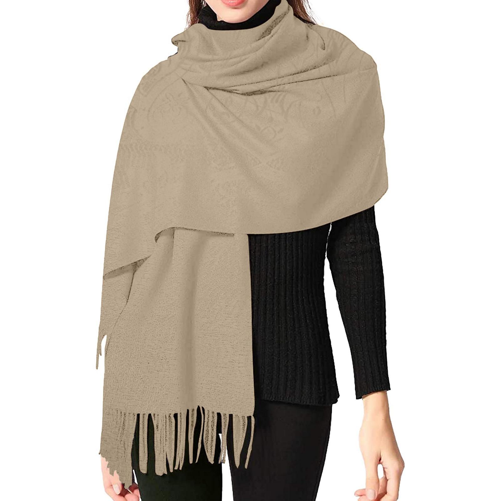 Жіночий шарф-пашміна FIANA FASHIONS однотонний з китицями, фото №1