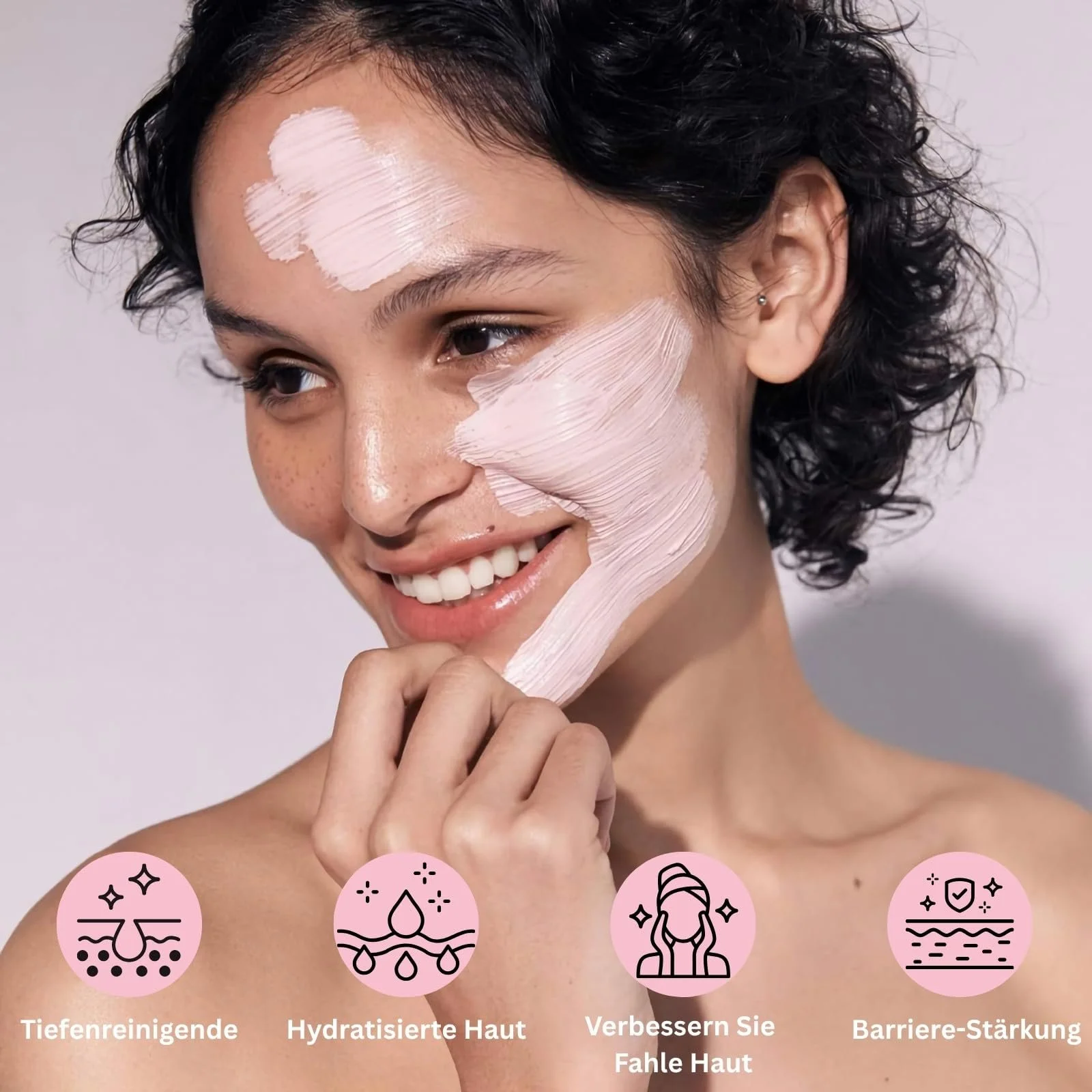 Зволожуюча Маска з Рожевої Глини для Всіх Типів Шкіри, фото №3