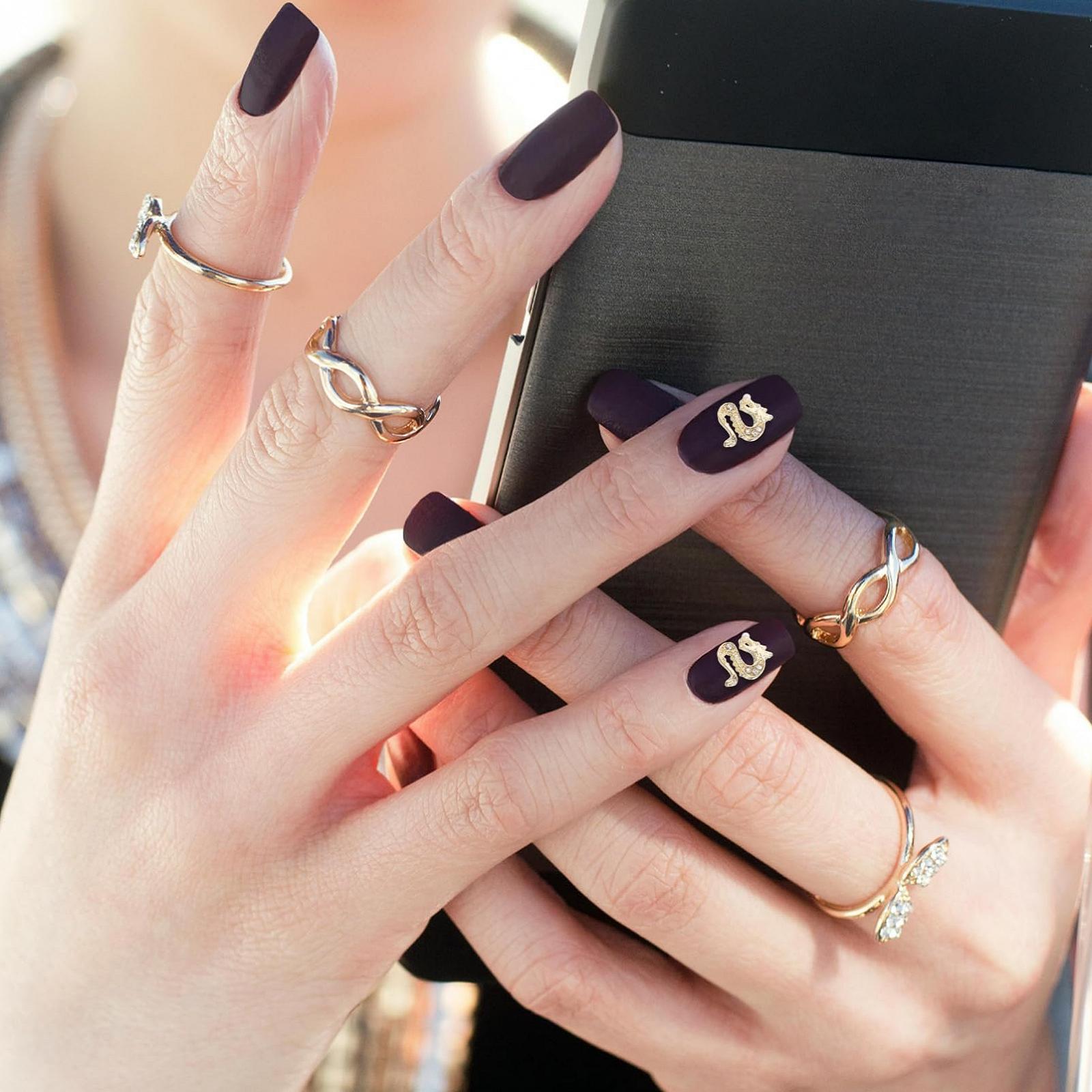 Набір прикрас для нігтів (50 шт.) Ipetboom Dragon з цинкового сплаву з камінням, фото №3