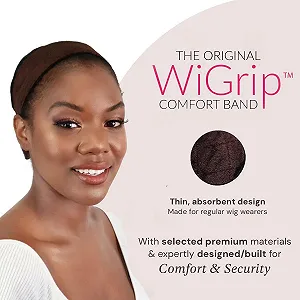 Навязка для парика Milano Original WiGrip Регулируемая Шоколадно-коричневый (2 шт) synthetic.ua - Фото 1