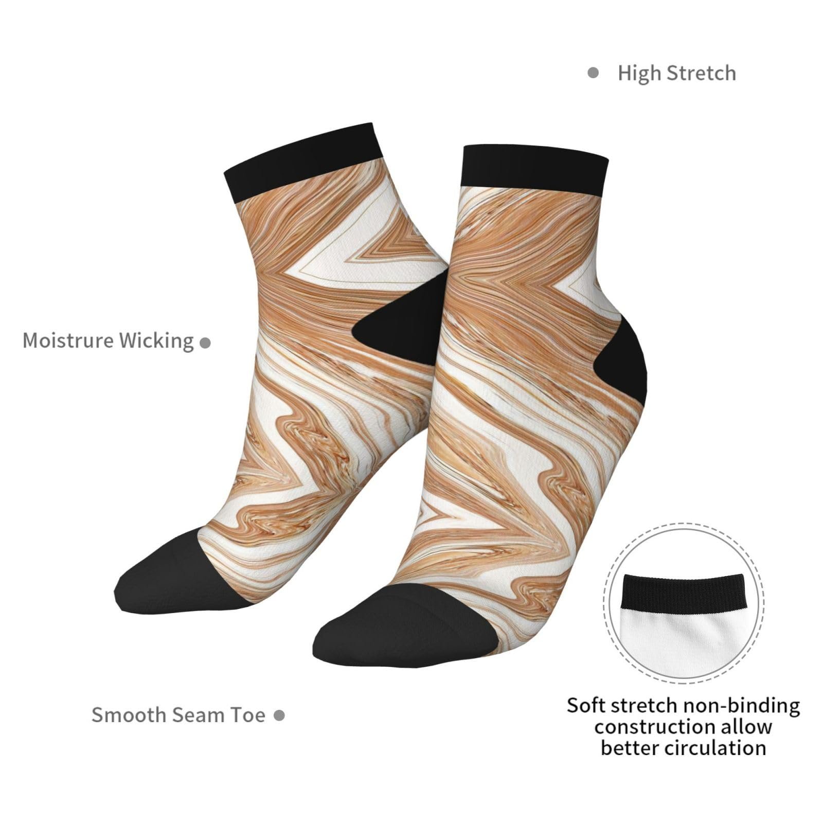 Носки SSIMOO Модные Цветные Волнистые Земляные Для Взрослых, Повседневные, Все Сезоны, Цветной Волнистый Жидкий, Земляной Цвет, Один Размер, Цветной Волнистый Жидкий, Земляной цвет, фото №7