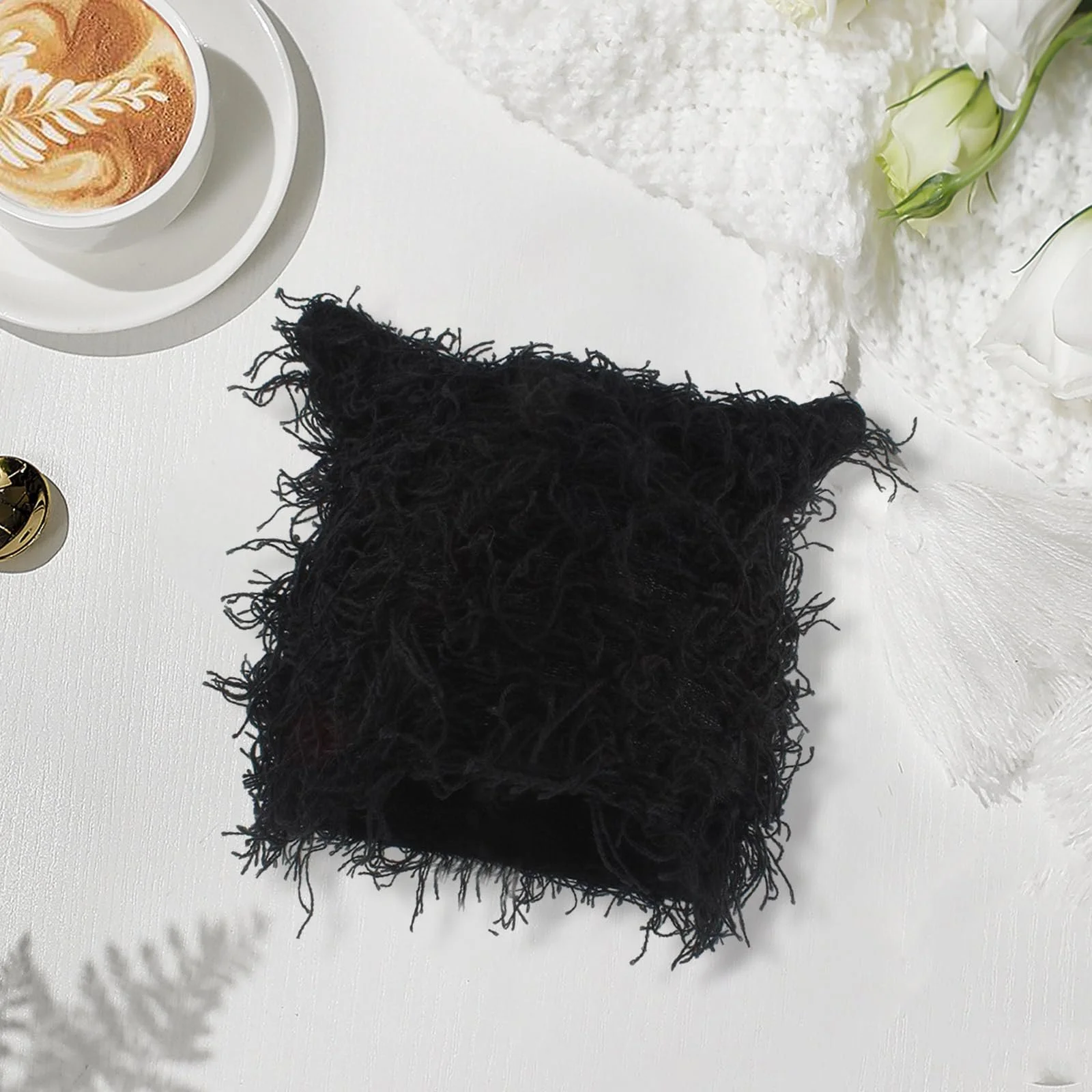 Шапка-біні Limtula з котячими вушками, в'язана, фото №5 Шапка-біні Limtula з котячими вушками, в'язана, фото №5