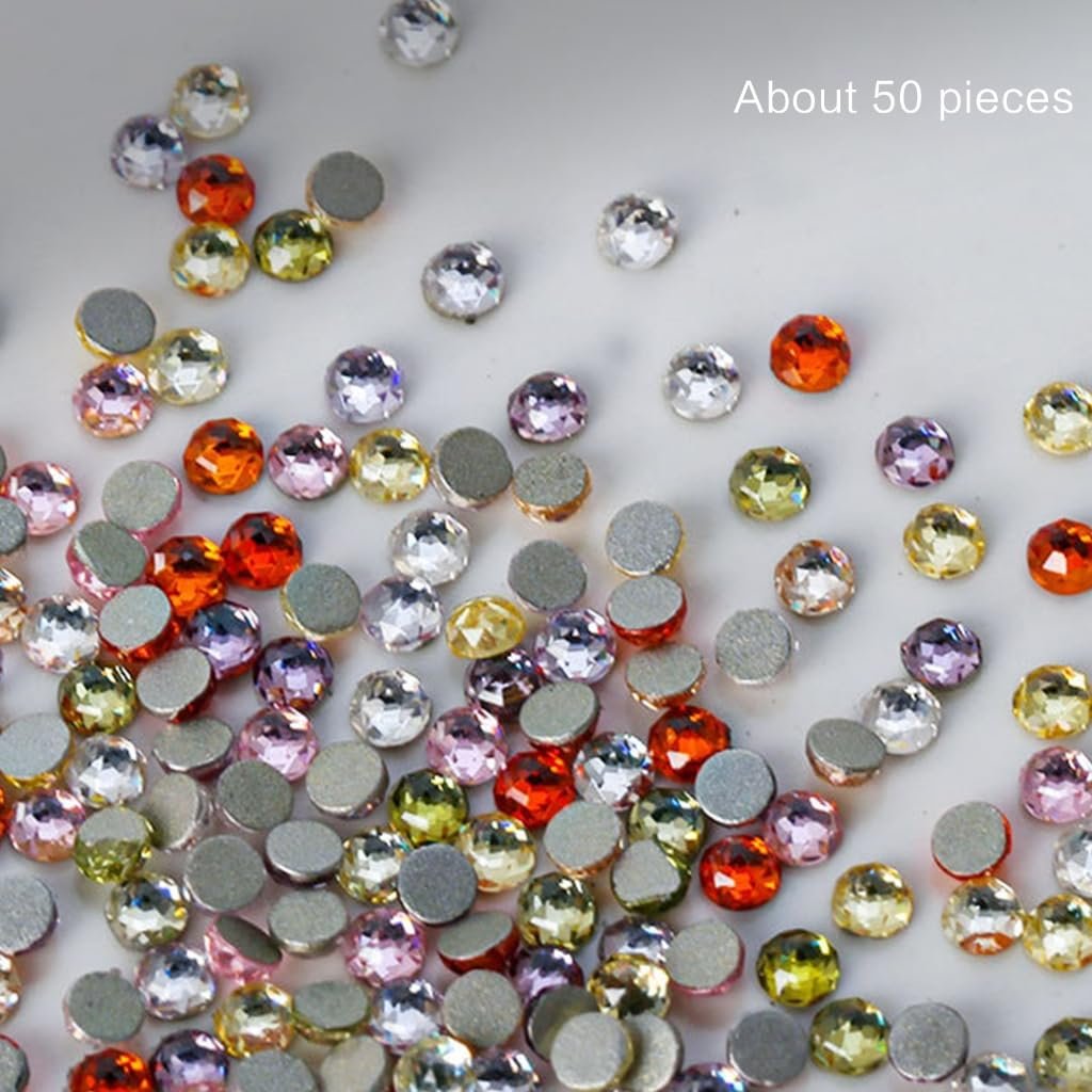 Стразы хрустальные круглые 50 шт, фото №7