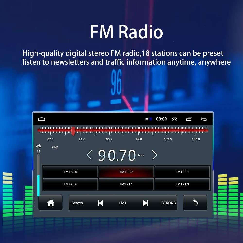 Автомагнітола Podofo A2878MIB1B4A3 / 6.8" / Сенсорна / 1/16Гб / Android 10 / Bluetooth / WI-FI / GPS / USB / AUX / RCA / 2DIN, фото №4