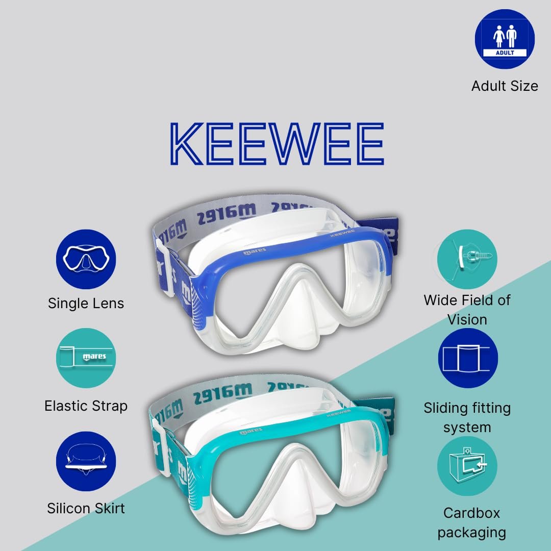 Маска для снорклінгу Mares Keewee Unisex для дорослих, фото №3