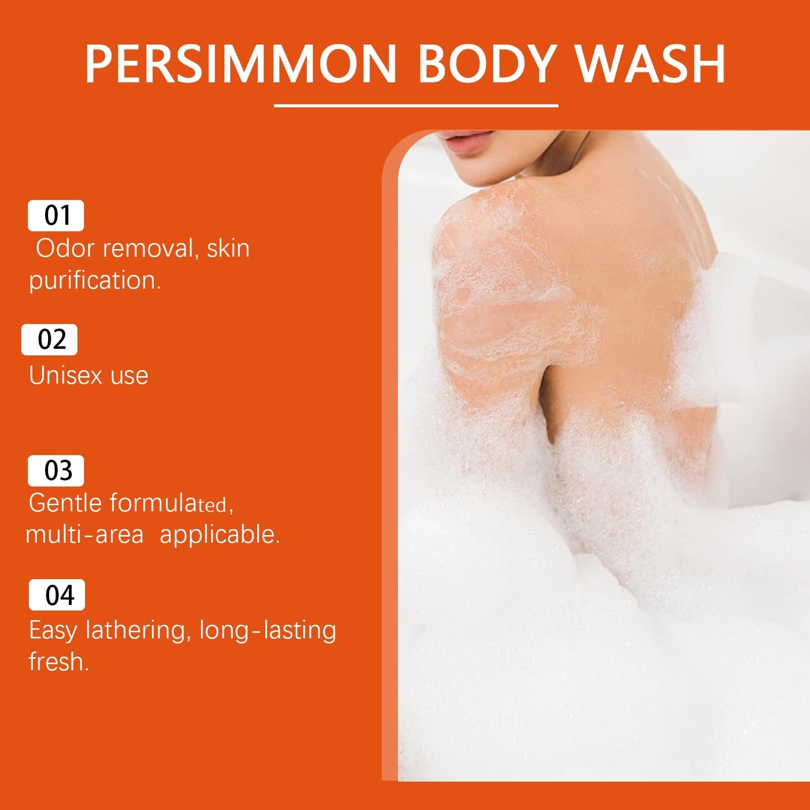 Гель для душу Persimmon Body Wash для контролю запаху та жирності шкіри зволожуючий 120 мл 1 шт, фото №2