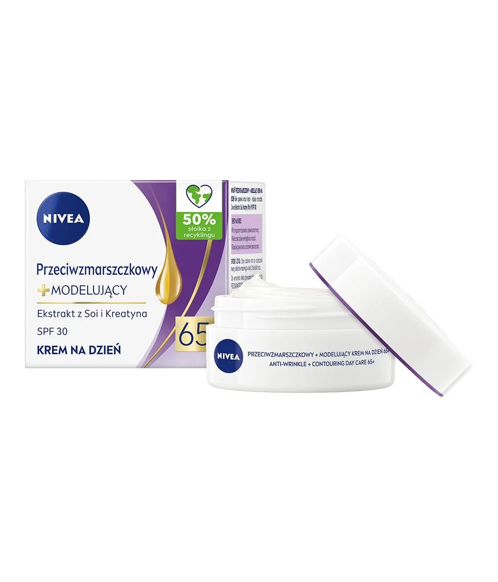 Денний крем NIVEA Anti-Wrinkle + Modelling SPF 30 65+ проти зморшок, фото №1 Денний крем NIVEA Anti-Wrinkle + Modelling SPF 30 65+ проти зморшок, фото №1
